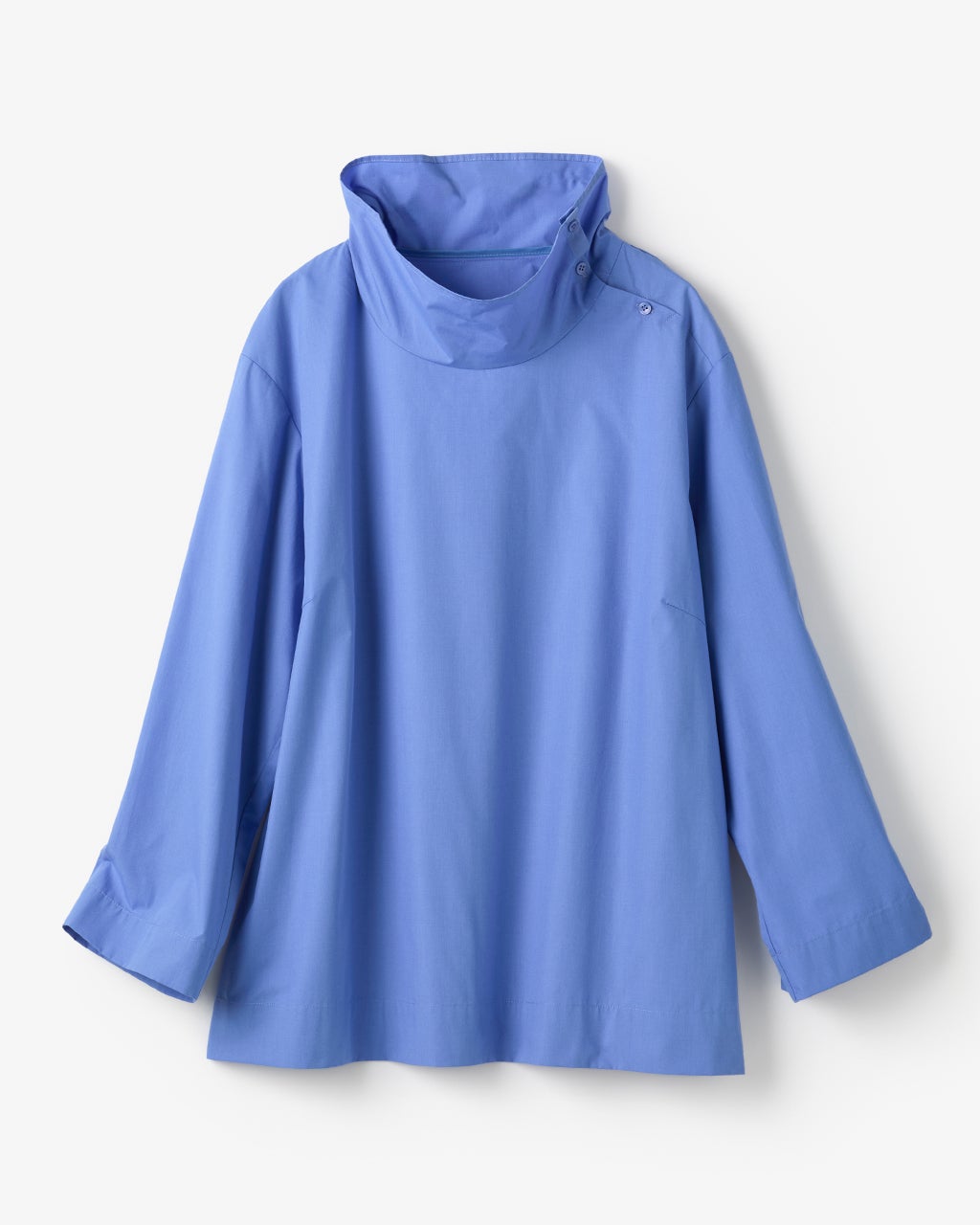 サイドボタン・スタンドカラーブラウス/DoCLASSE