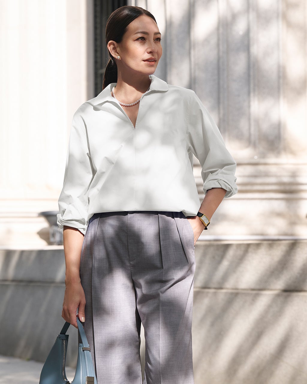 OUR ブラウン・ホワイトストライプ長袖トップス OUR ブラウン・ホワイトストライプ長袖トップス 楽天市場