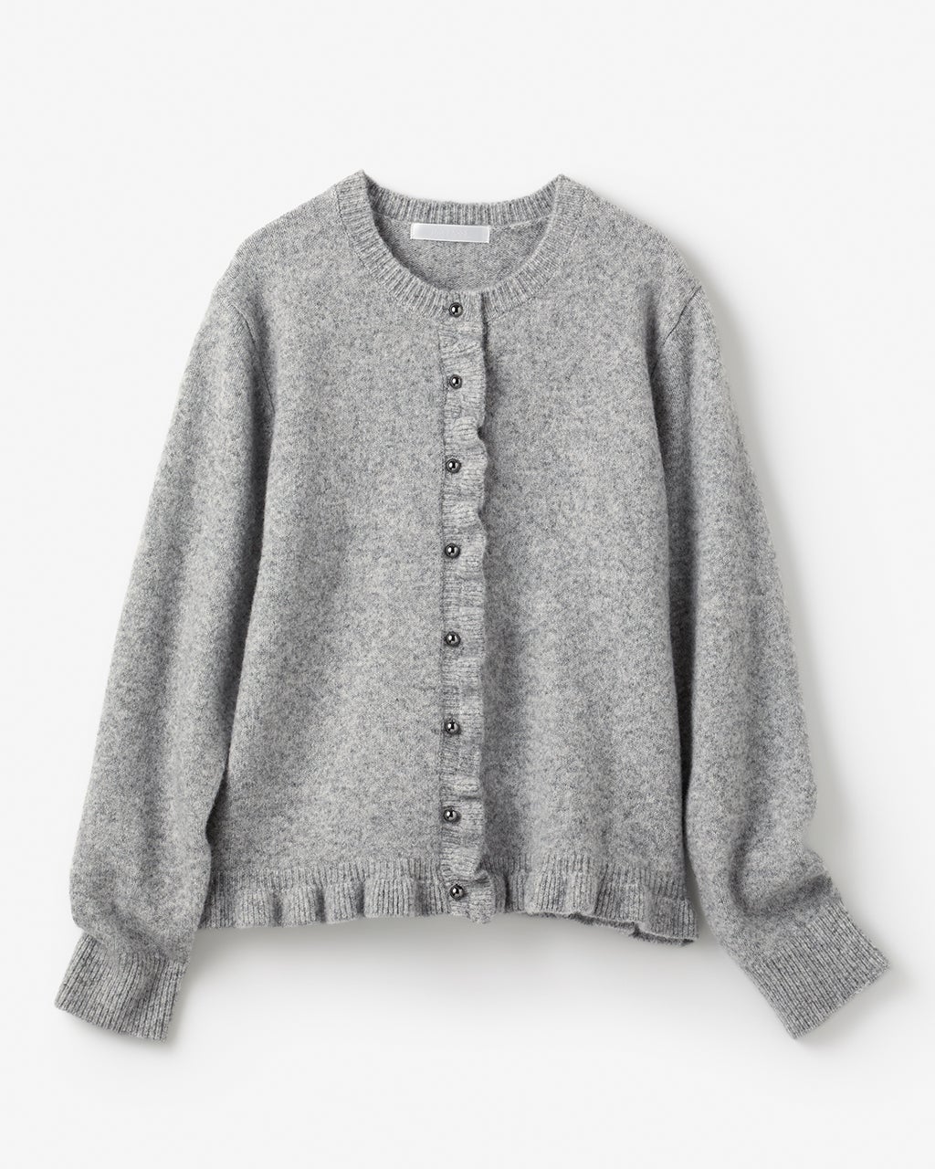 ella グレーgray フリルカーディガン 10％off】フリルオーガンジーカーディガン(グレー) - seventen
