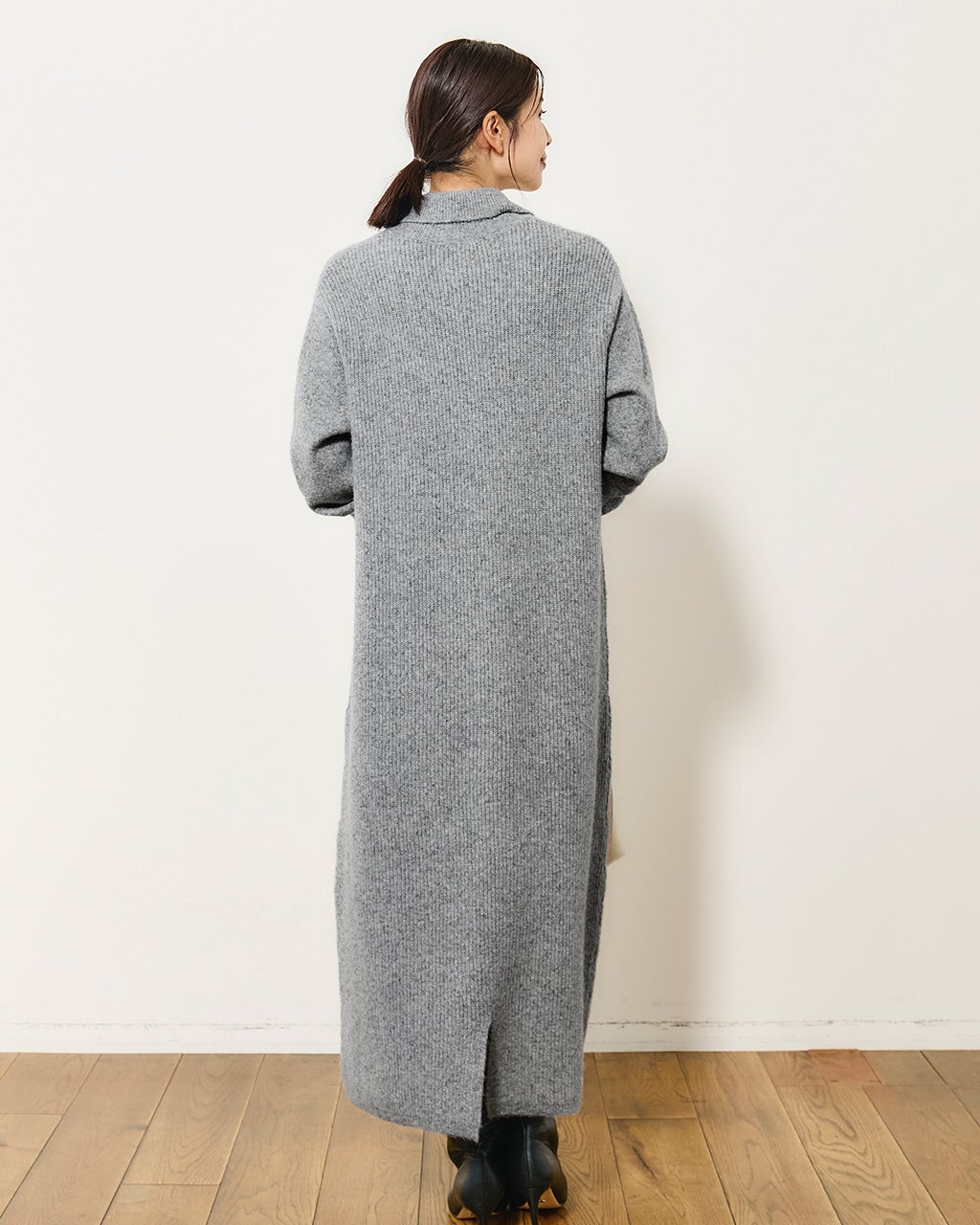 在庫確認用‼️ワンピース10種あり‼️ ウール混タム・ワイドカラーワンピース/DoCLASSE