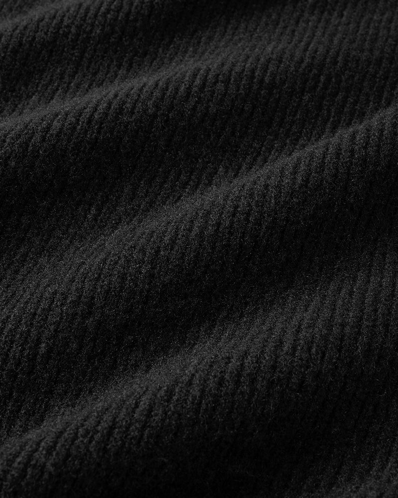 ウール混タム・ワイドカラーワンピース 詳細画像 ブラック 3