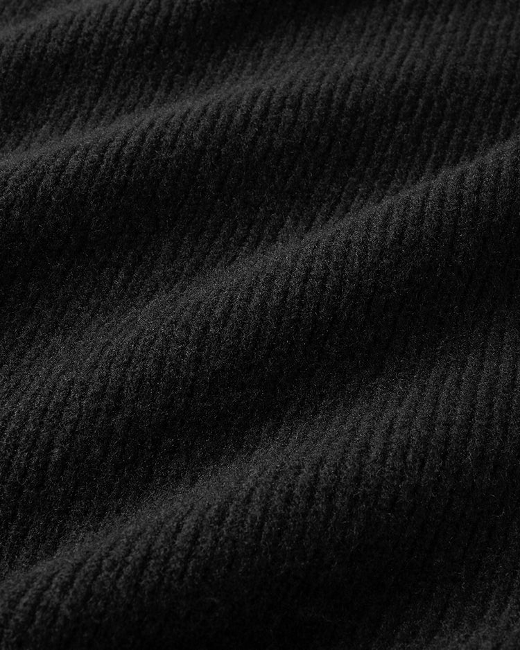 ウール混タム・ワイドカラーワンピース 詳細画像 ブラック 3