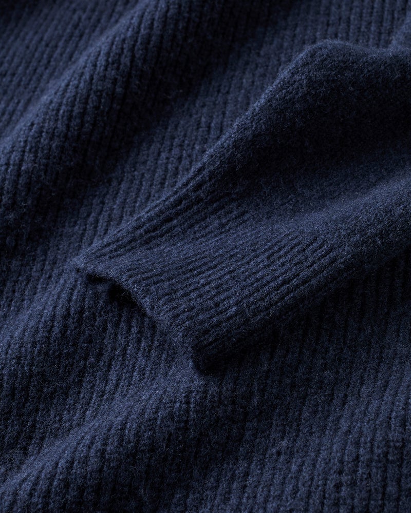 ウール混タム・ワイドカラーワンピース 詳細画像 ネイビー 3