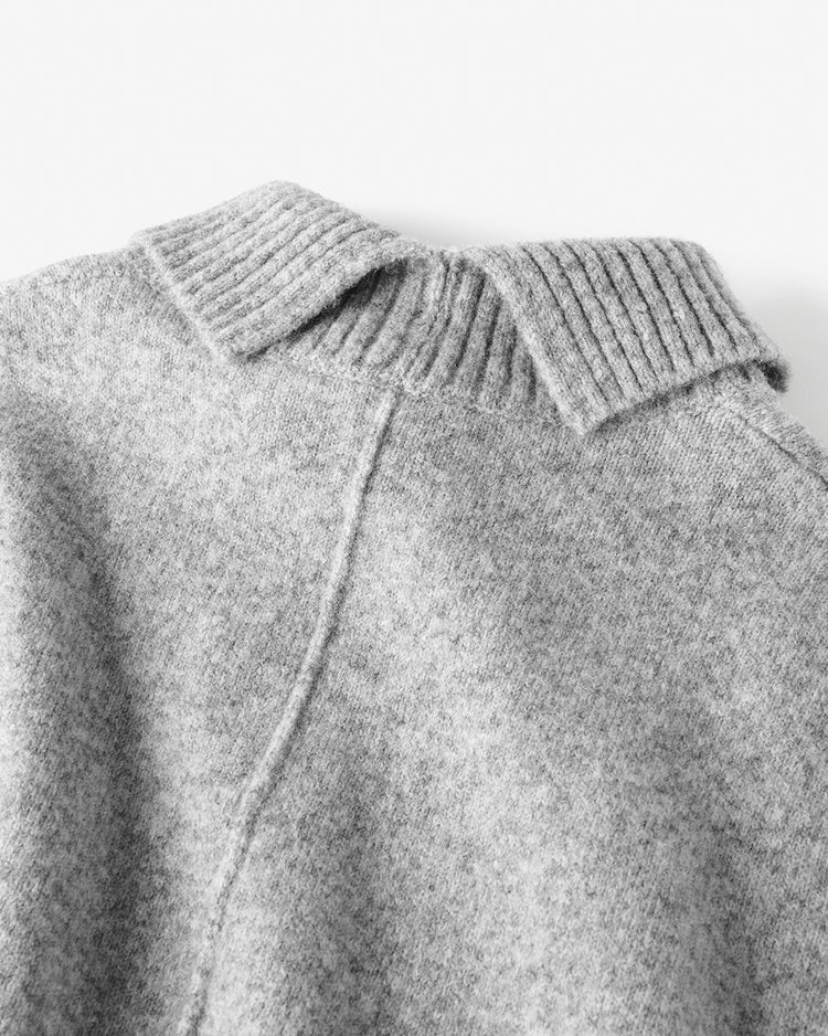 ウール混タム・タートルネックロングニット 詳細画像 ライトグレー 3