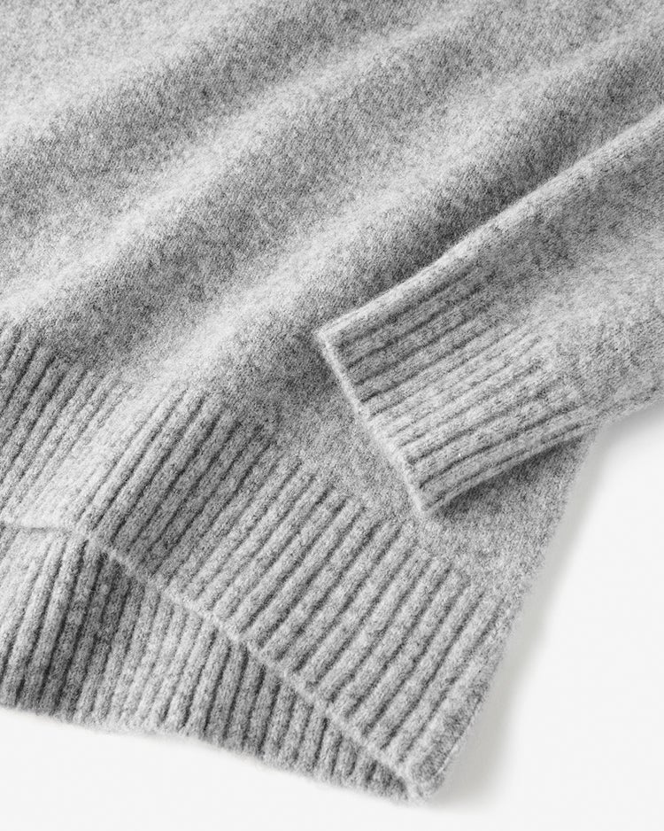 ウール混タム・タートルネックロングニット 詳細画像 ライトグレー 4