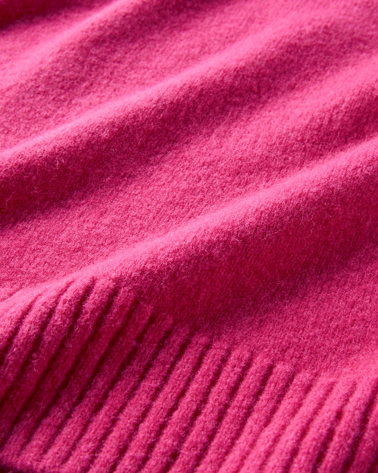 ウール混タム・タートルネックロングニット 詳細画像 ピンク 5