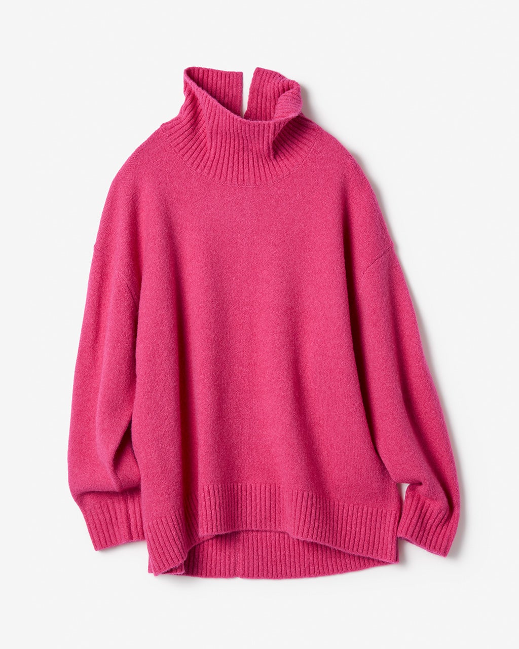 ウール混タム・タートルネックロングニット/40代50代からのレディース