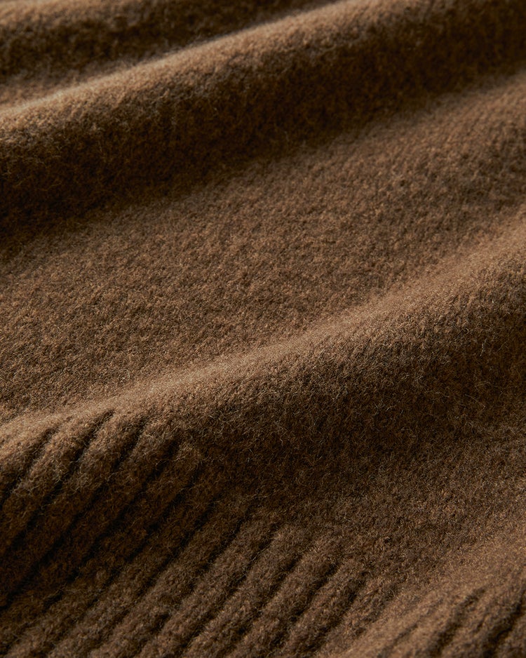 ウール混タム・タートルネックロングニット 詳細画像 ブラウン 2