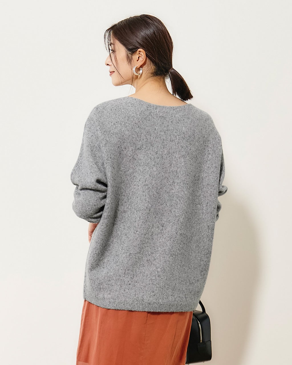 ウール混タム・ボートネックニット/DoCLASSE