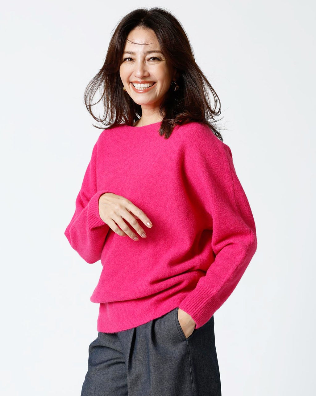 ウール混タム・ボートネックニット/DoCLASSE