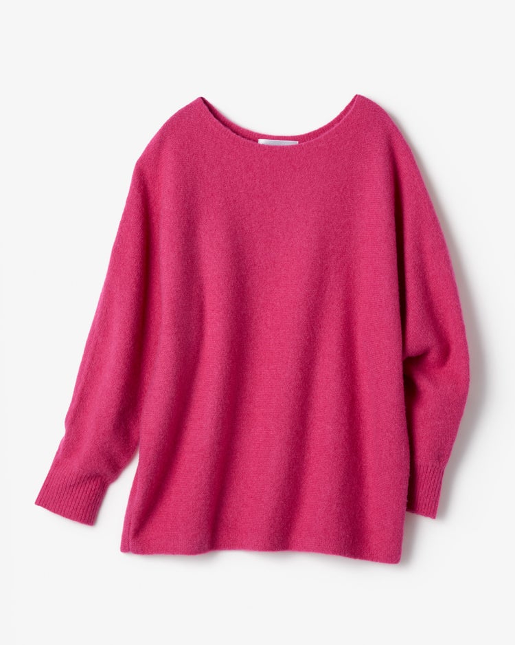 ウール混タム・ボートネックニット 詳細画像 ピンク 3