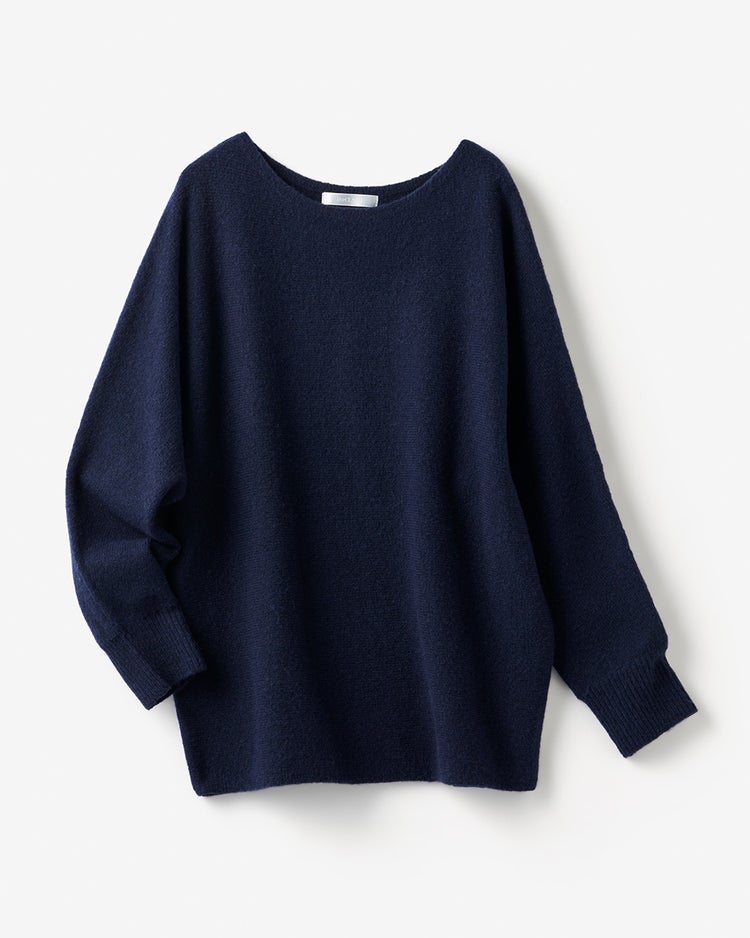 ウール混タム・ボートネックニット 詳細画像 ネイビー 3