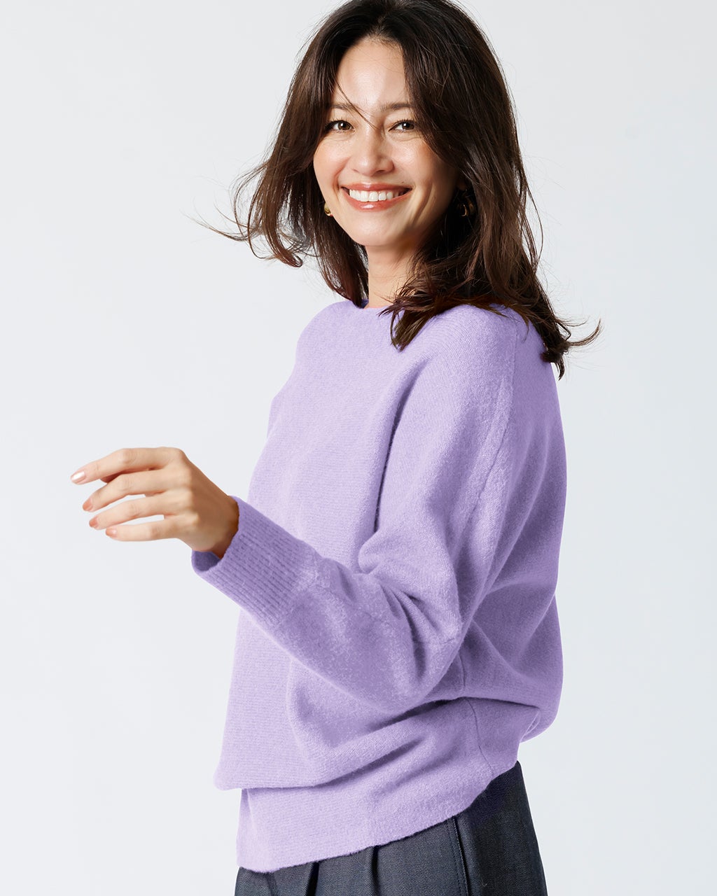 レディース ニット・セーター（パープル）一覧/40代50代からの