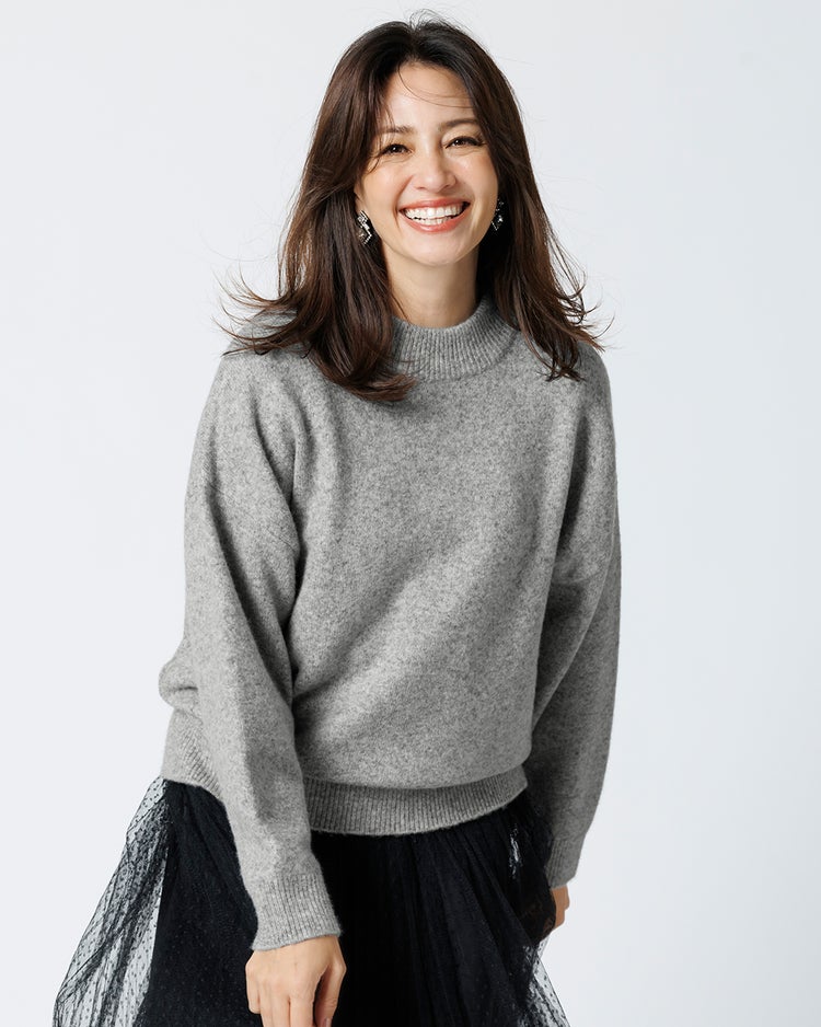 ウール混タム・ハイネックニット 詳細画像 ライトグレー 1