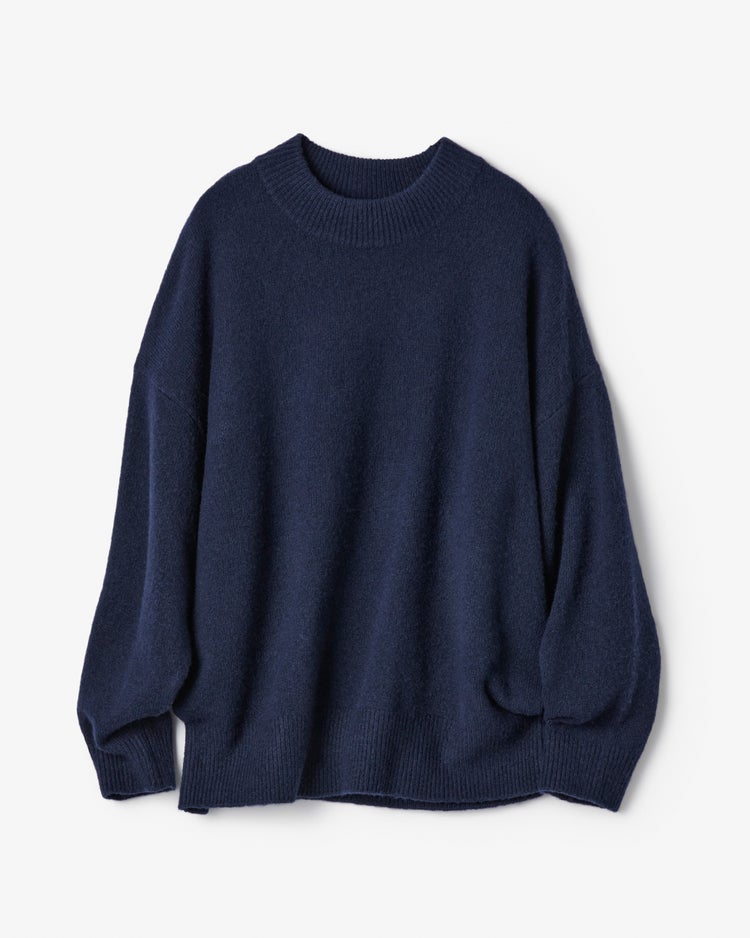 ウール混タム・ハイネックニット 詳細画像 ネイビー 3