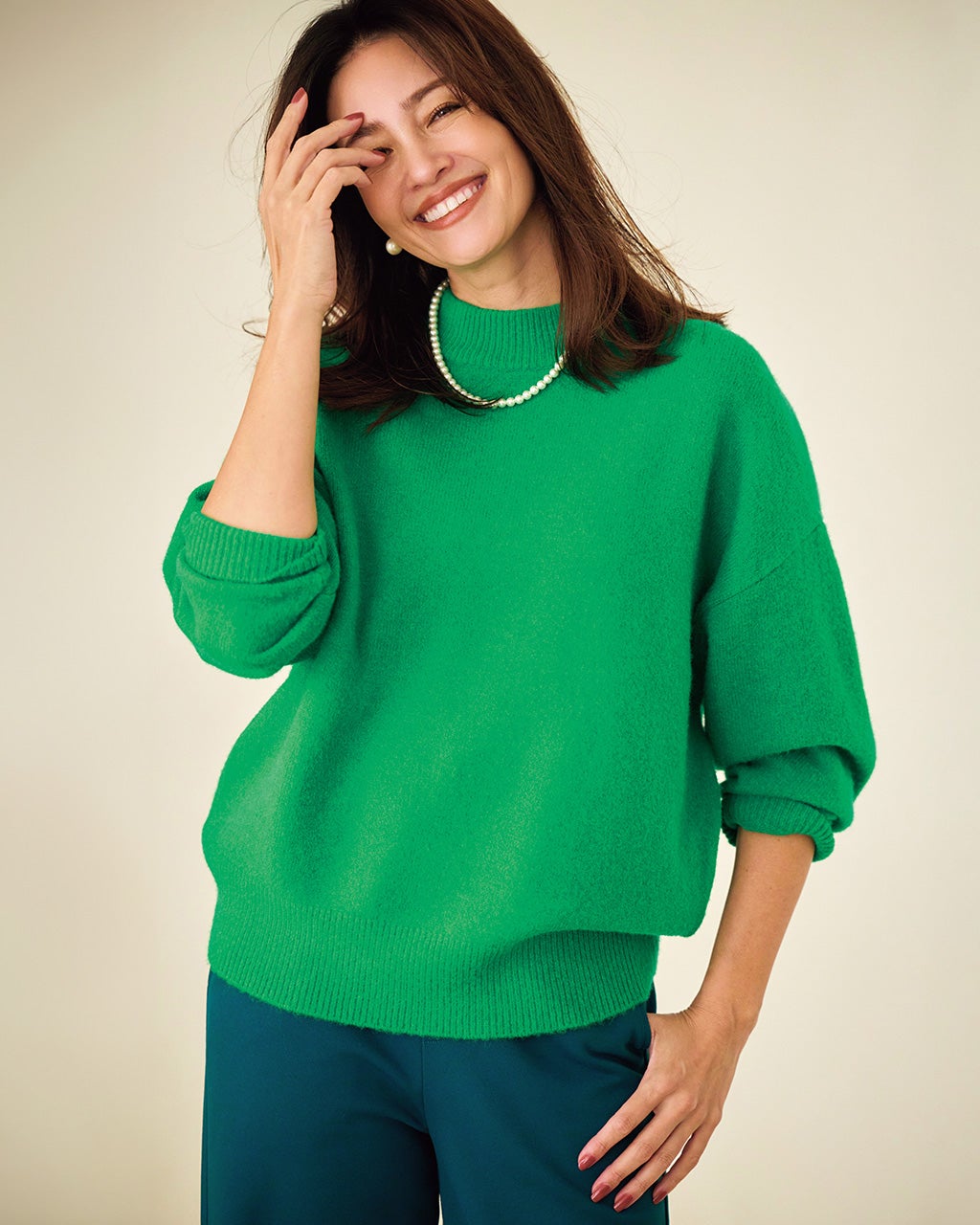 レディース タートルネック・ハイネック（グリーン）一覧/40代50代から