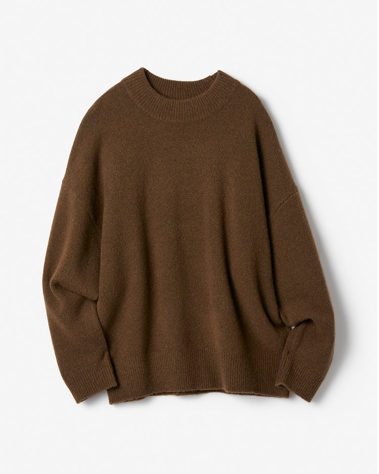 ウール混タム・ハイネックニット 詳細画像 ブラウン 3