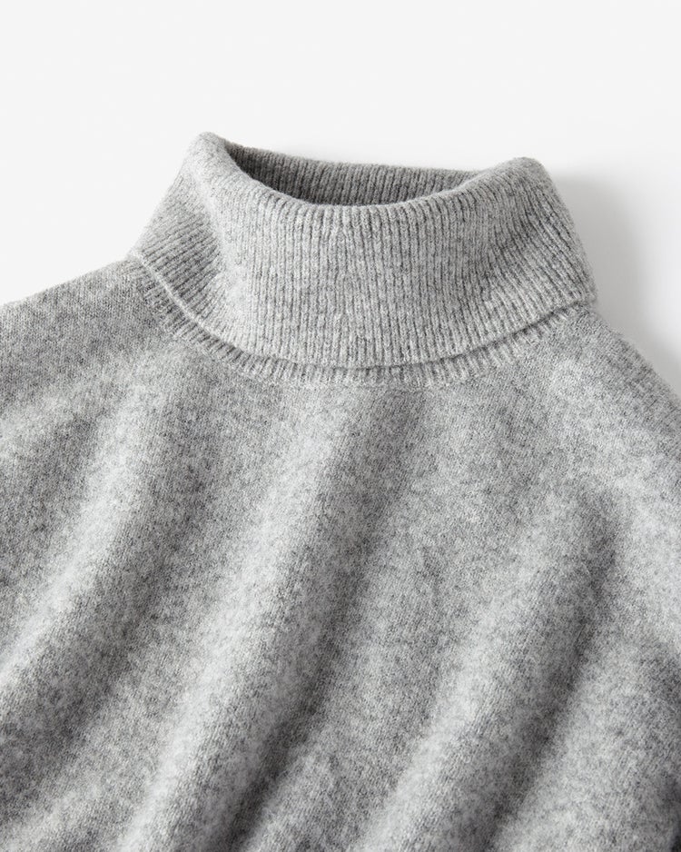 ウール混タム・クロップドタートルネックニット 詳細画像 ライトグレー 6