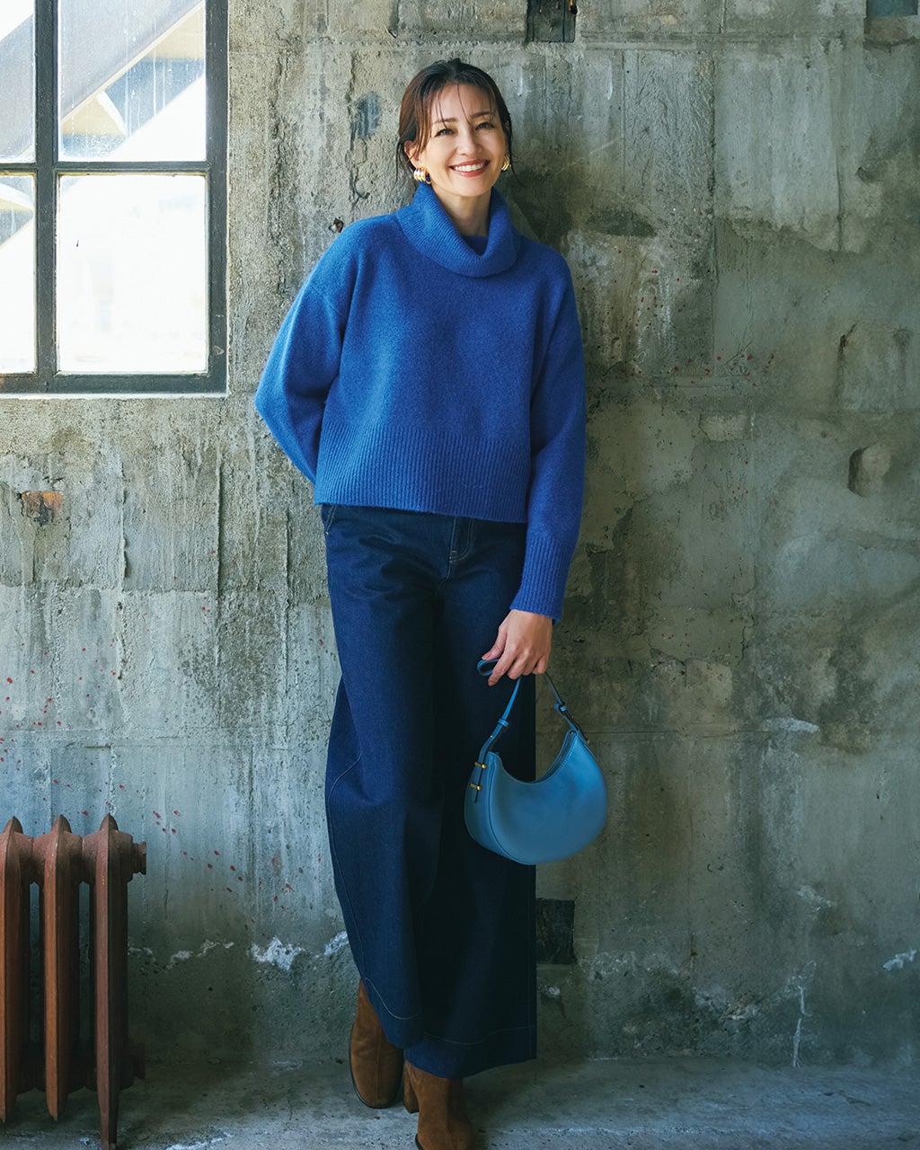 レディース ニット・セーター（ブルー）一覧/40代50代からの