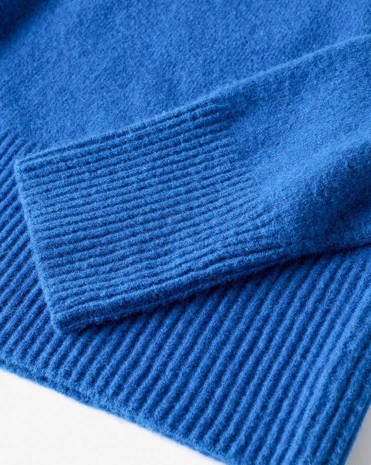 ウール混タム・クロップドタートルネックニット 詳細画像 ブルー 7