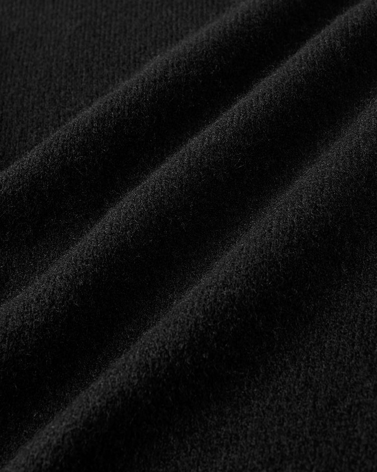 ウール混タム・Vネックロングニット 詳細画像 ブラック 2