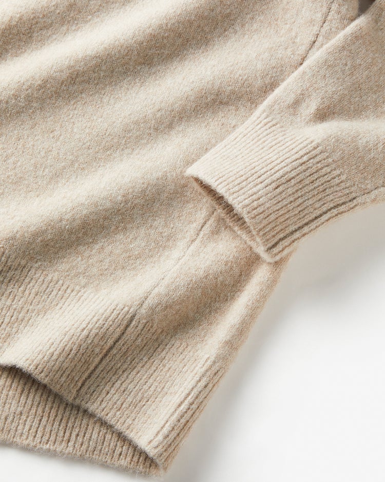 ウール混タム・Vネックロングニット 詳細画像 ライトベージュ 5