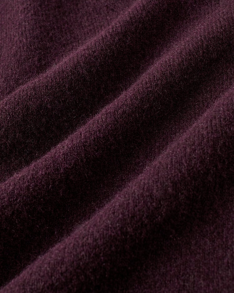 ウール混タム・Vネックロングニット 詳細画像 ボルドー 2