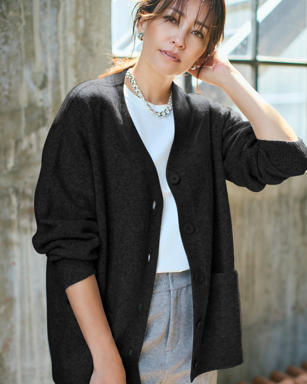 レディース カーディガン（ブラック）一覧/40代50代からのファッション