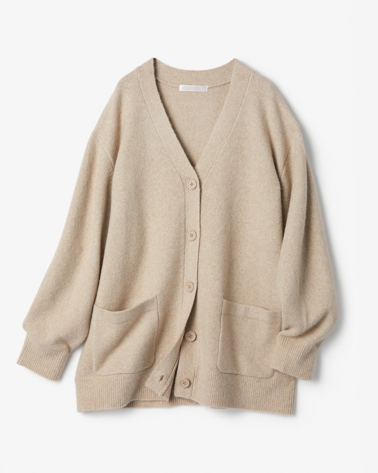 ウール混タム・Vネックカーディガン 詳細画像 ライトベージュ 7