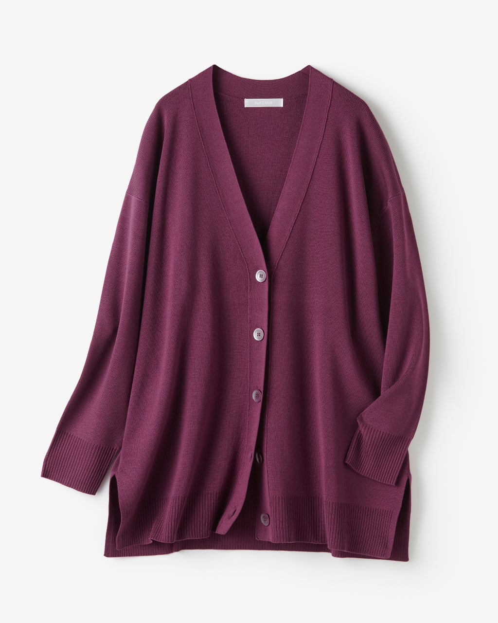 Vネック・サイドスリットカーディガン/DoCLASSE