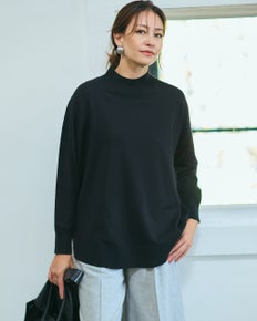 ハイネック・ドロップショルダーニット
