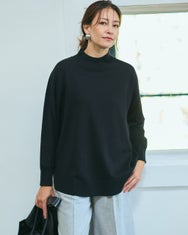 ハイネック・ドロップショルダーニット