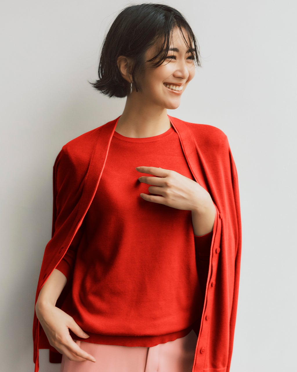 レディース アンサンブル（レッド）一覧/40代50代からのファッション