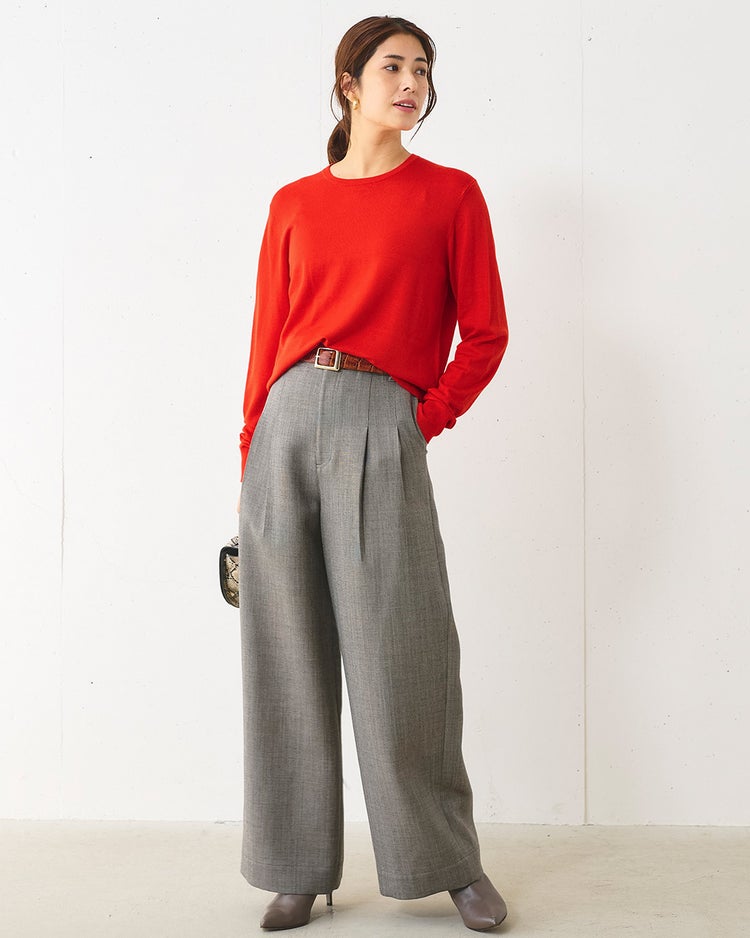 シルクフィール・配色アンサンブル 詳細画像 スカーレット 5