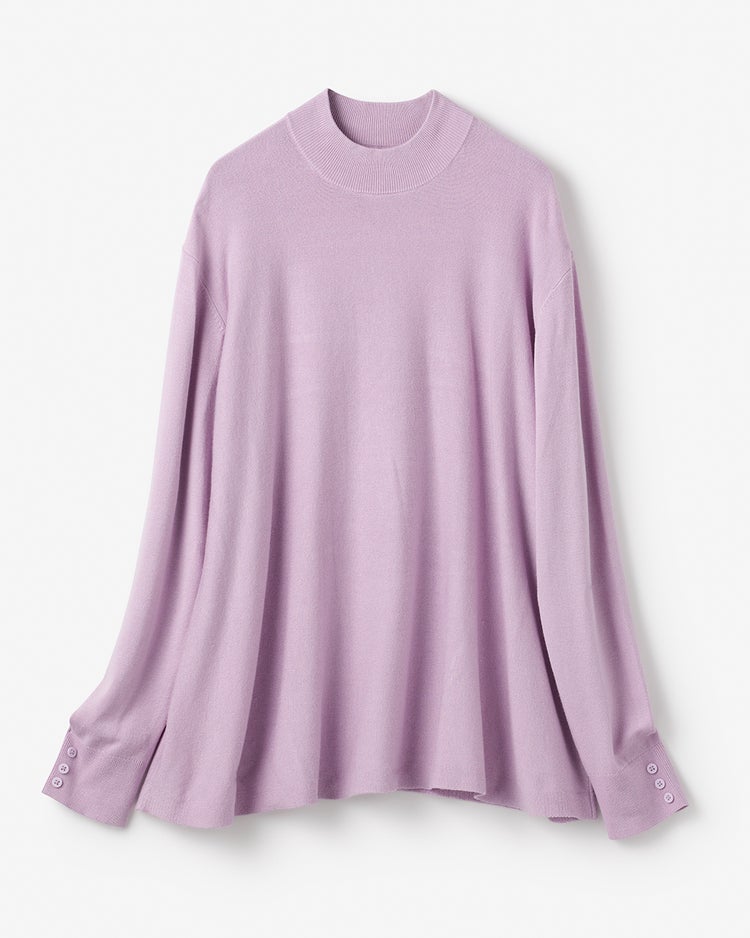 シルクフィール・フレアハイネックニット 詳細画像 ラベンダー 5