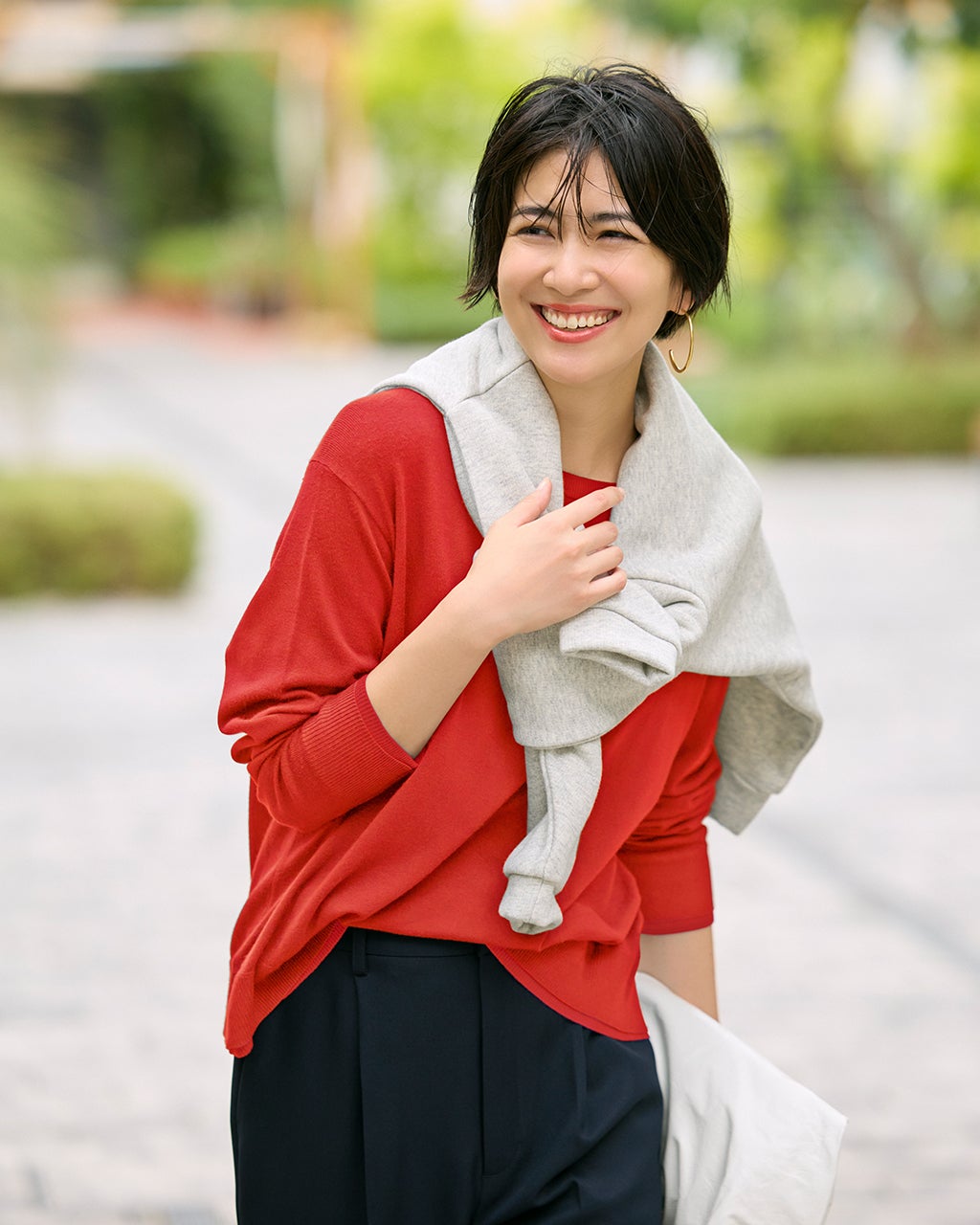 GRANCY 赤 ニットセーター Sサイズ ニット セーター レディース 赤ニット トップス プルオーバー