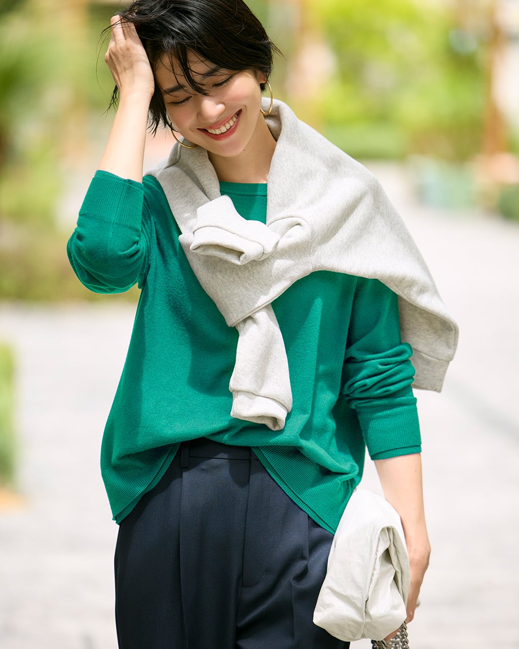 【新品・未使用】Docus Desig グリーンセーター Lサイズ レディース ニット・セーター（グリーン）一覧/40代50代からの