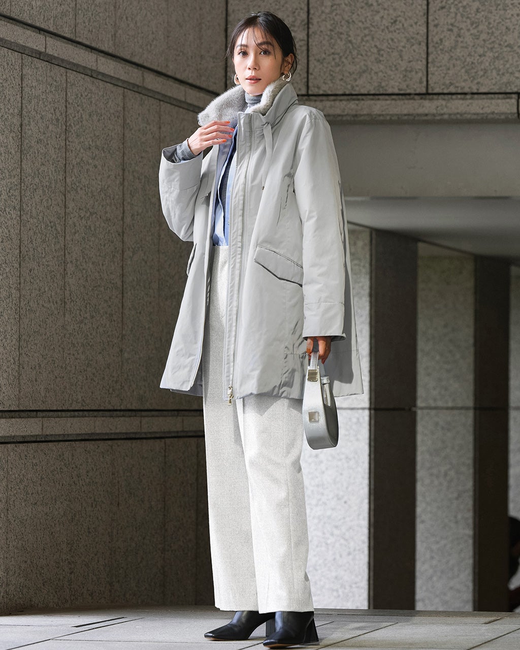 マジカルサーモ・グログランファーコート/40代50代からのレディース