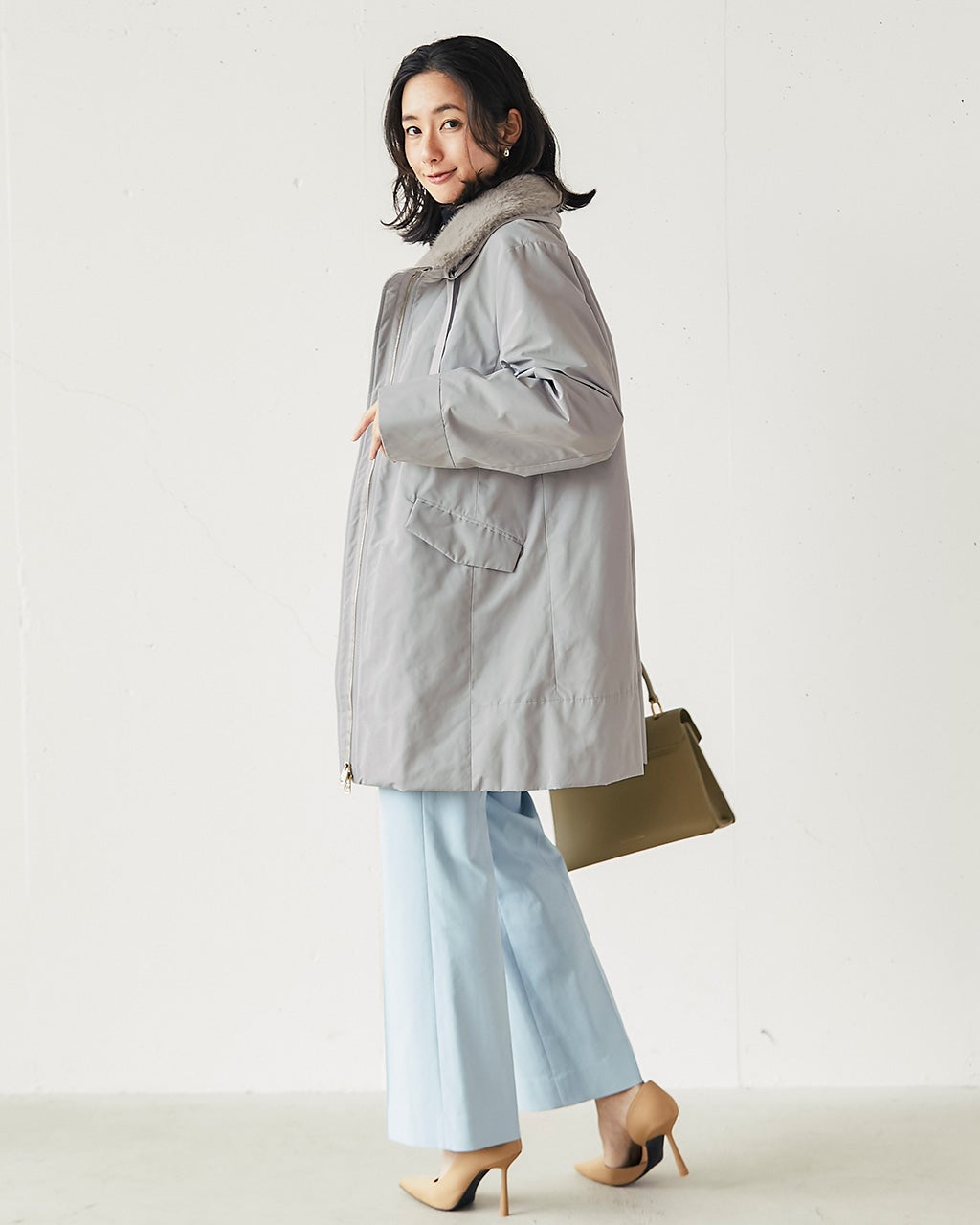 マジカルサーモ・グログランファーコート/40代50代からのレディース