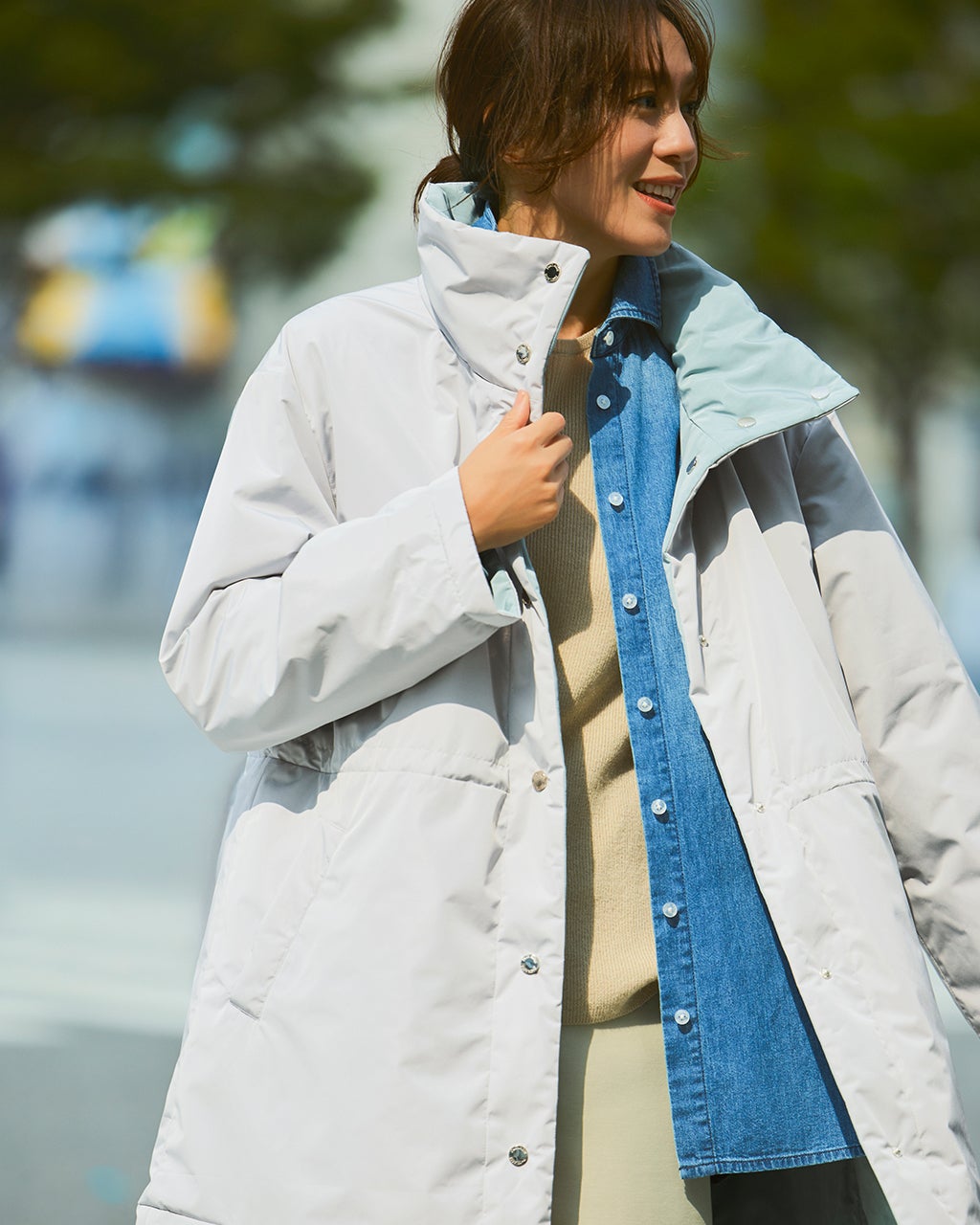 DoCLASSE 新作スプリングコート　アクアブルー　7号 DoCLASSE 新作スプリングコート アクアブルー 7号