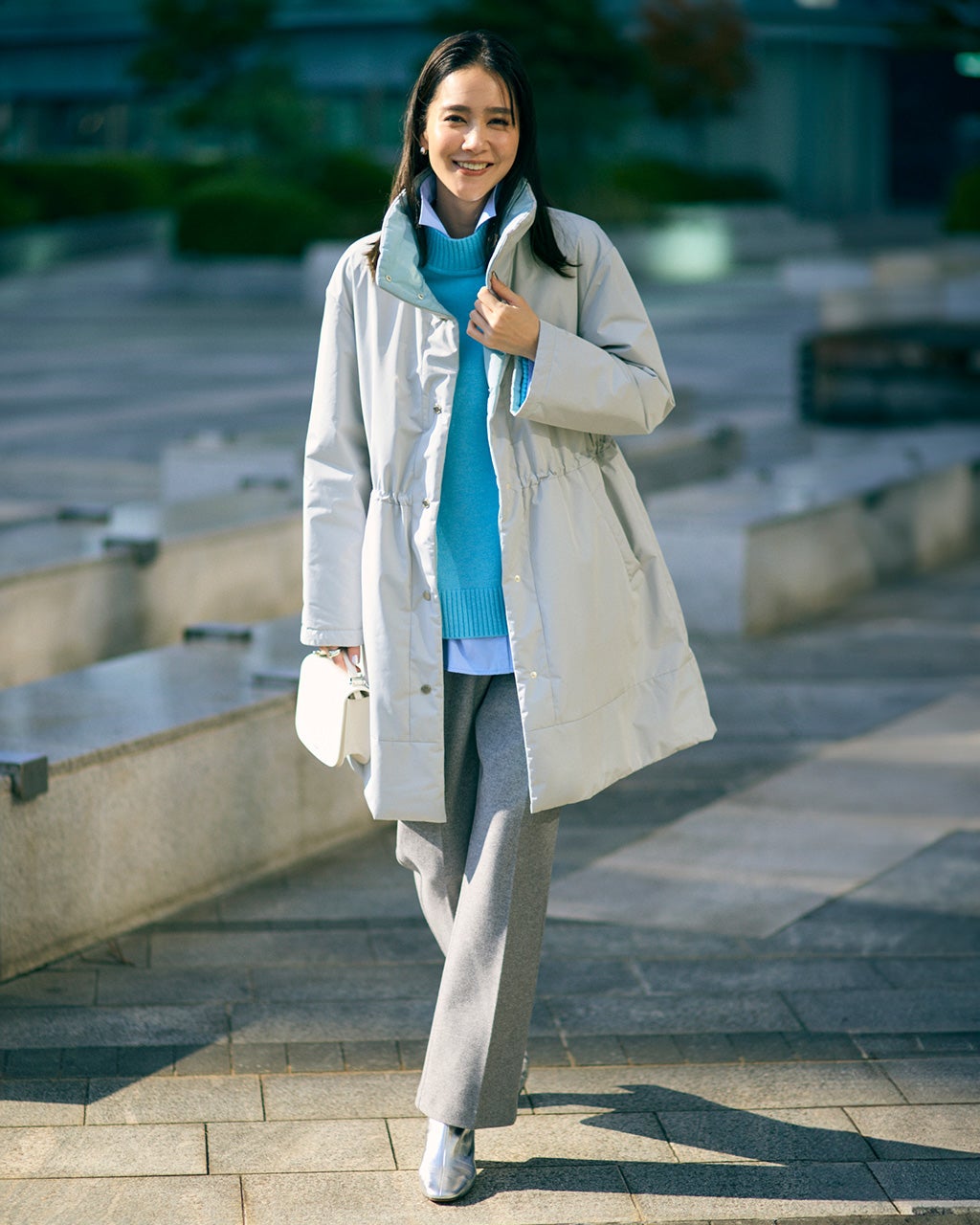 マジカルサーモ・リバーシブルタフタコート/40代50代からのレディース