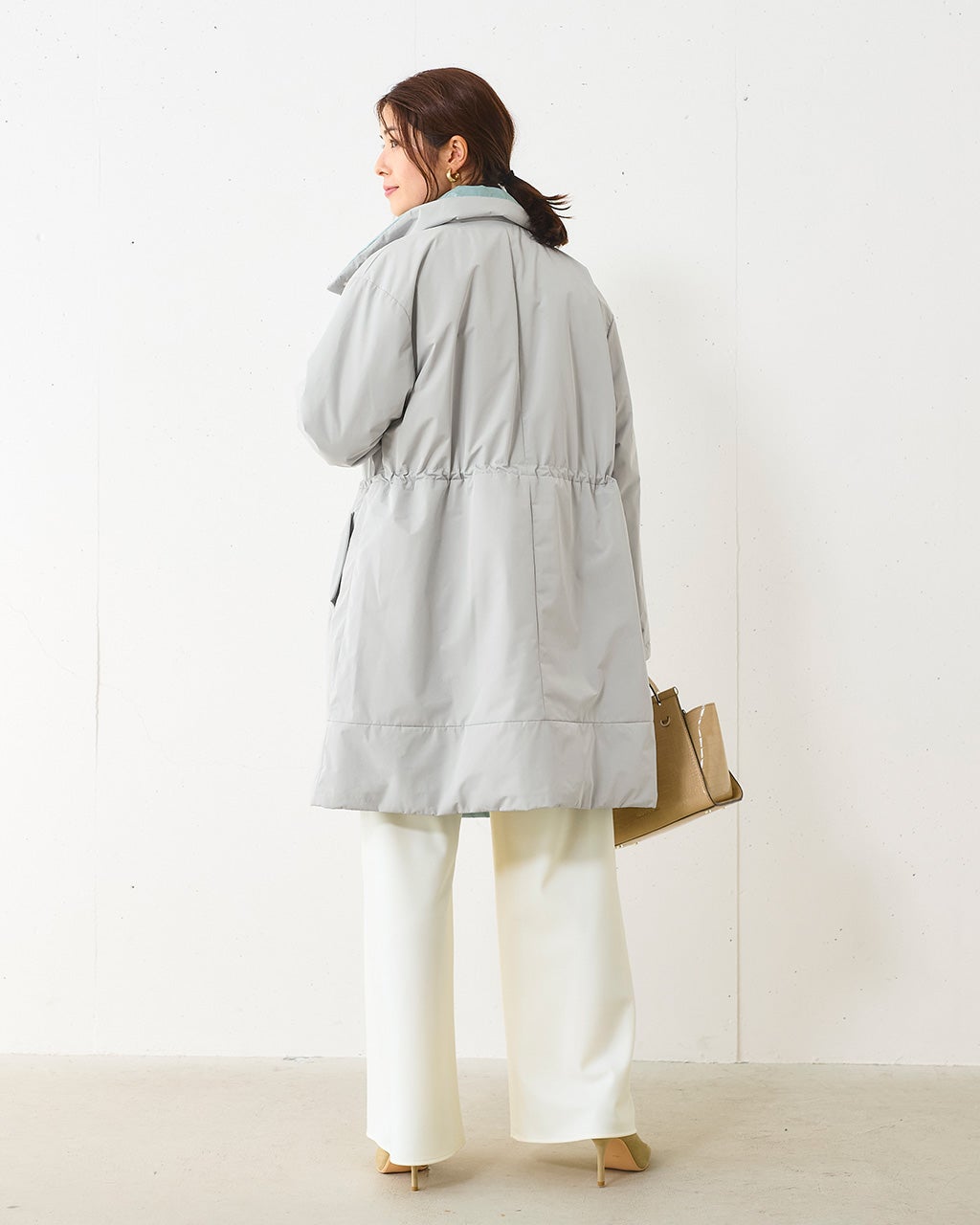 マジカルサーモ・リバーシブルタフタコート/40代50代からのレディース