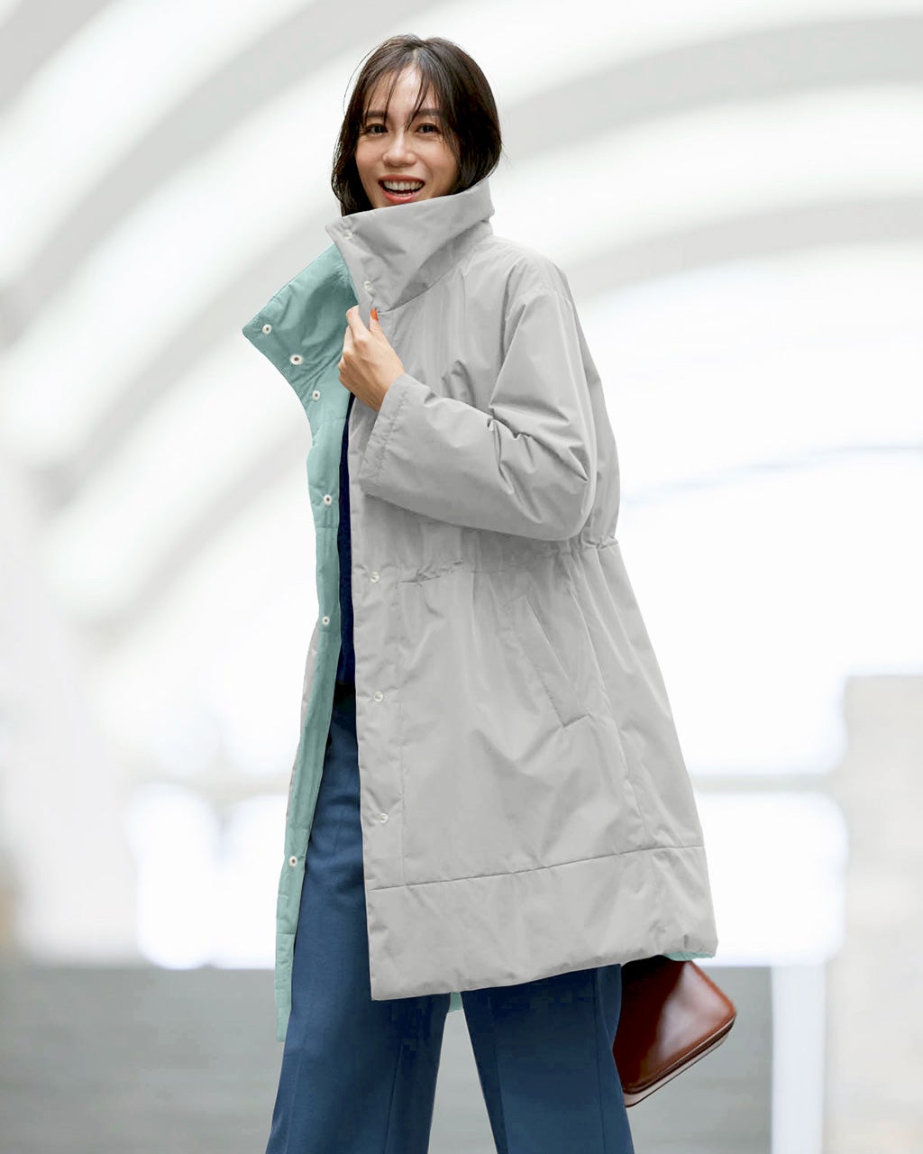 マジカルサーモ・リバーシブルタフタコート/DoCLASSE