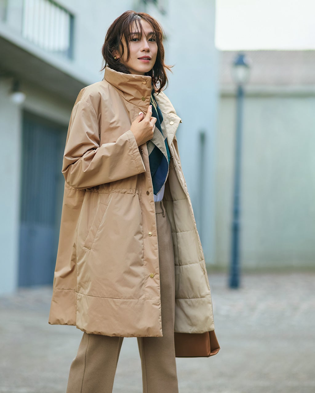 ＊専用＊Max Mara　リバーシブル ナイロン タフタパーカーコート　ベージュ マジカルサーモ・リバーシブルタフタコート/40代50代からのレディース