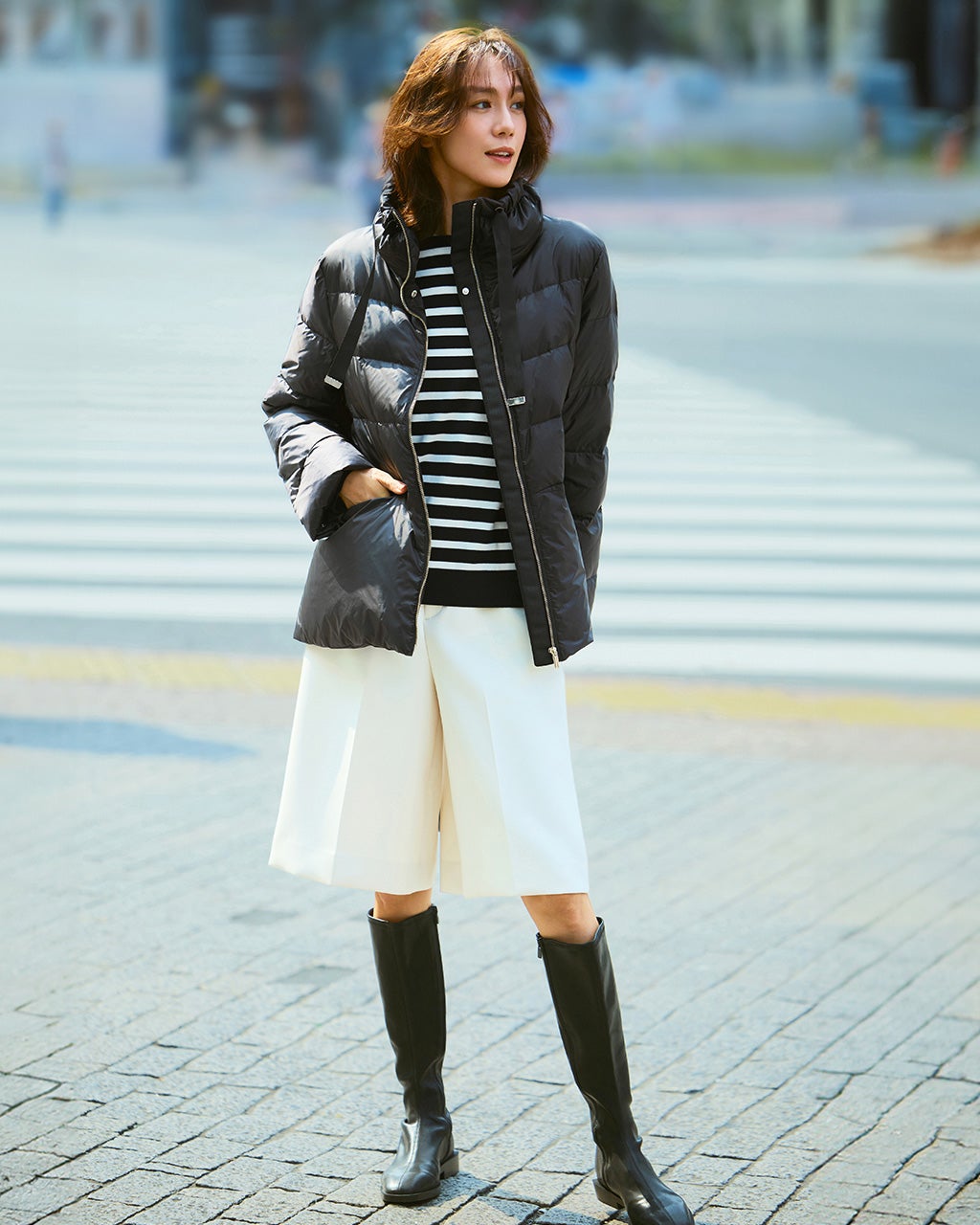 艶Airダウン・スタンドカラーコート/DoCLASSE