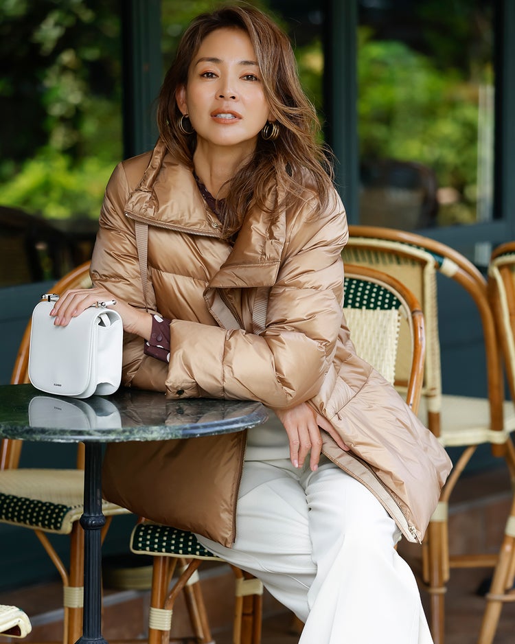 艶Airダウン・スタンドカラーコート 詳細画像 キャメル 2