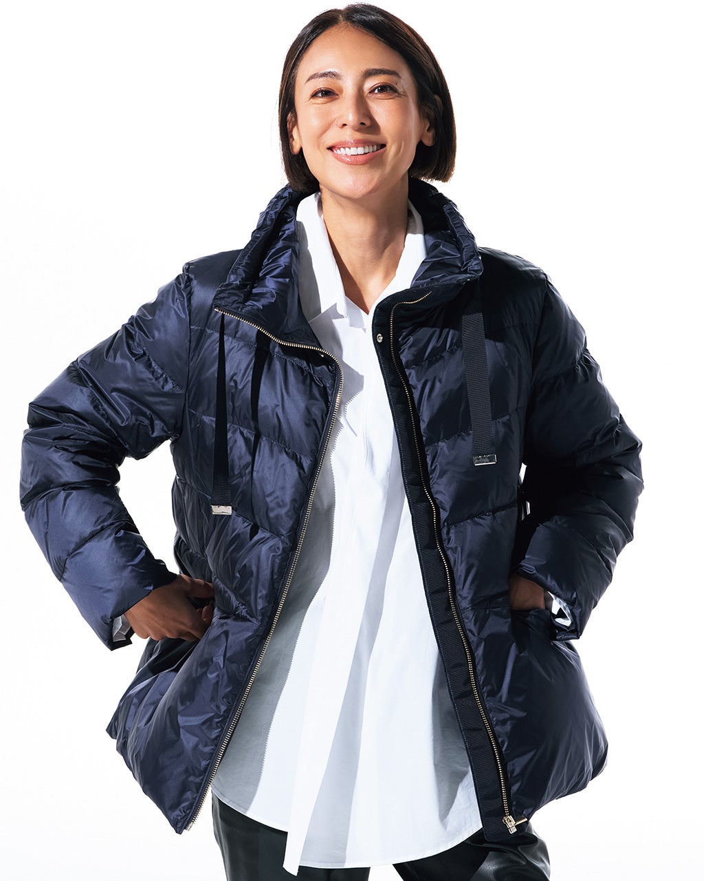 艶Airダウン・スタンドカラーコート/40代50代からのレディース