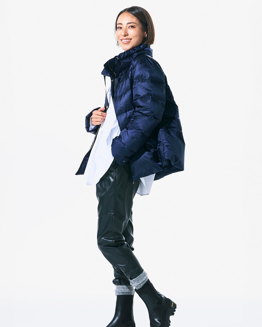 艶Airダウン・スタンドカラーコート/40代50代からのレディース