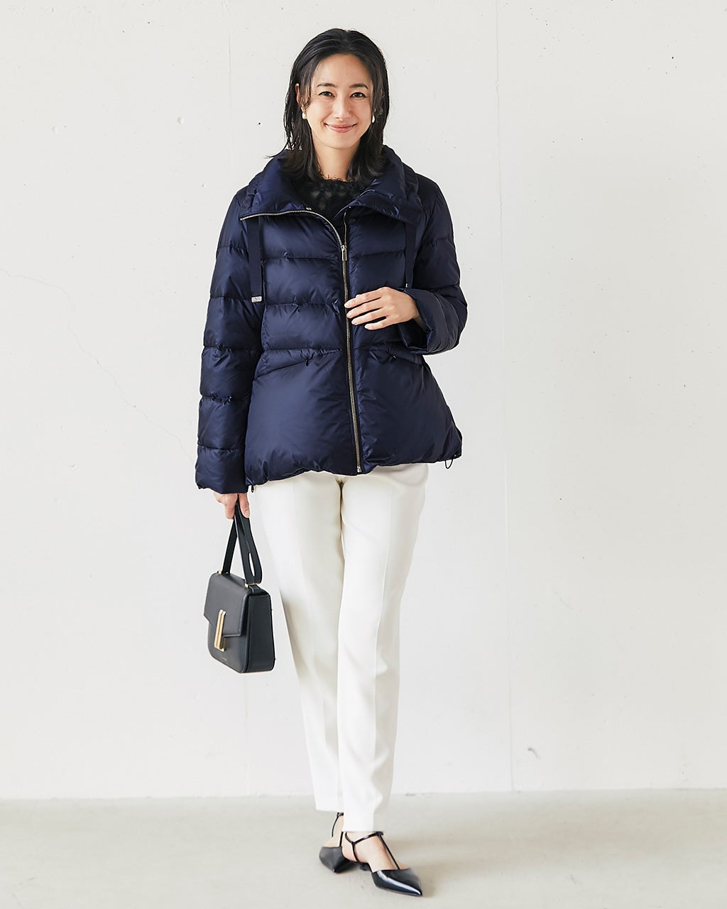 艶Airダウン・スタンドカラーコート/40代50代からのレディース