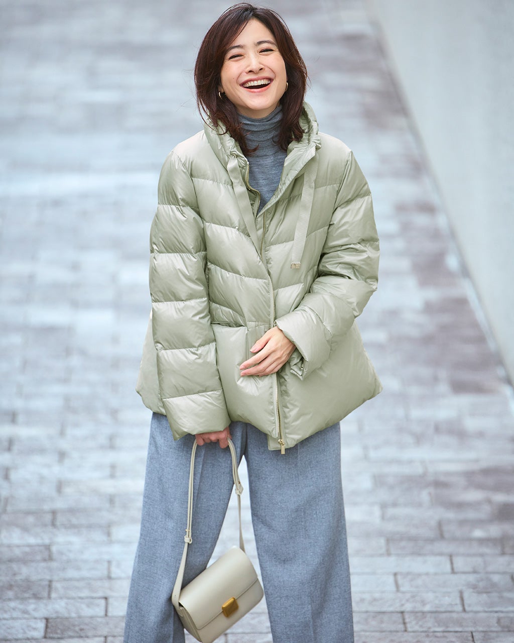 艶Airダウン・スタンドカラーコート/40代50代からのレディース